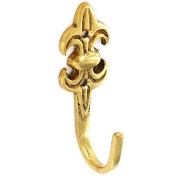 Securit Brass Tieback Hooks Fleur-De-Lys (2)