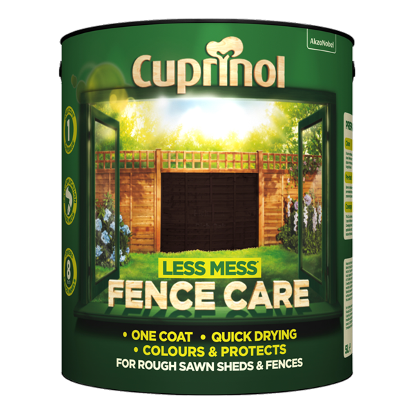 Cuprinol Less Mess Fence Care 6L Rustic Brown