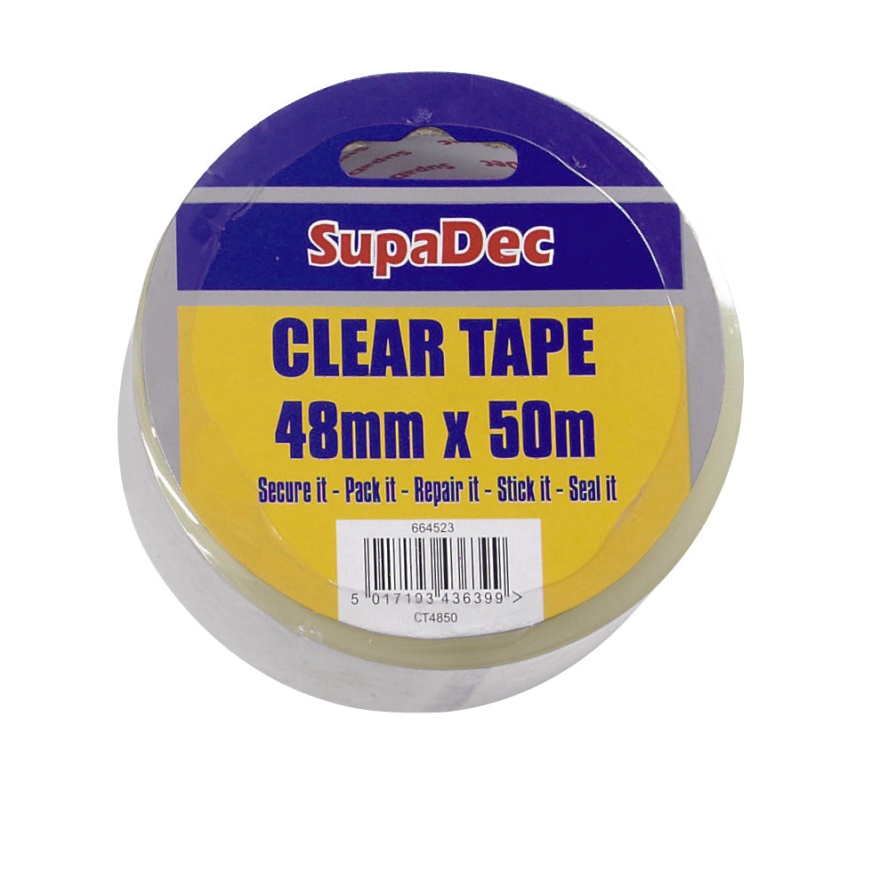SupaDec Clear Tape 48mm x 50m