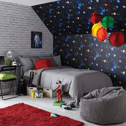 Arthouse Cosmos Charcoal Wallpaper