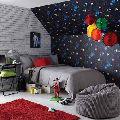 Arthouse Cosmos Charcoal Wallpaper