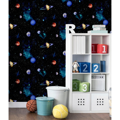 Arthouse Cosmos Charcoal Wallpaper