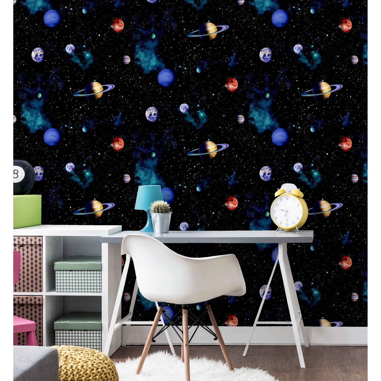 Arthouse Cosmos Charcoal Wallpaper