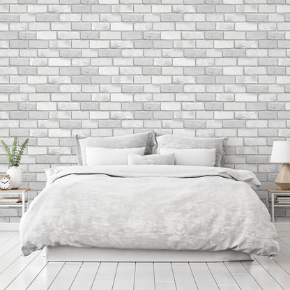 Arthouse Diamond Silver Brick Wallpaper