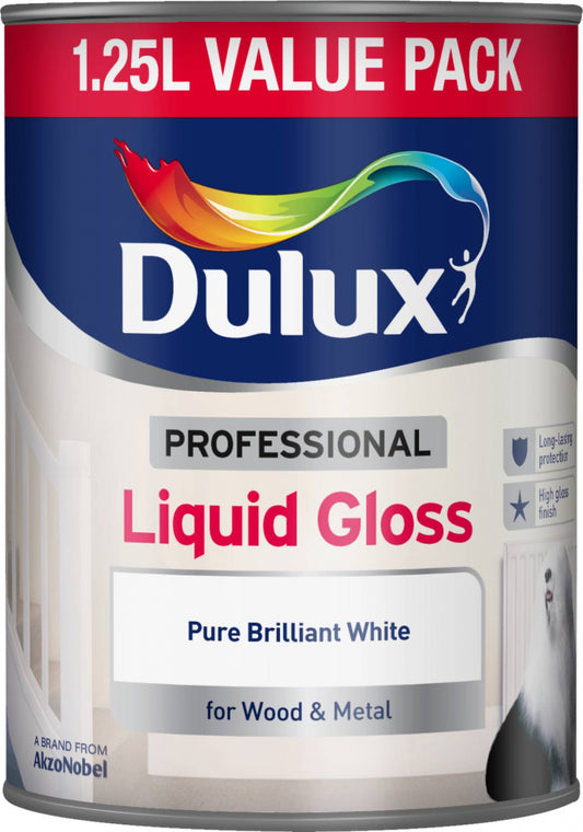 Dulux Professional Brillant Liquide 1,25 L Blanc Brillant Pur