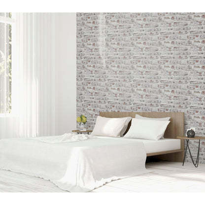 Arthouse Whitewashed Wall White Wallpaper