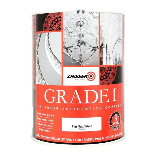 Zinsser Grade 1 White Matt M/R Paint