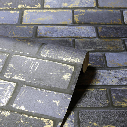 Arthouse  Metallic Brick Wallpaper