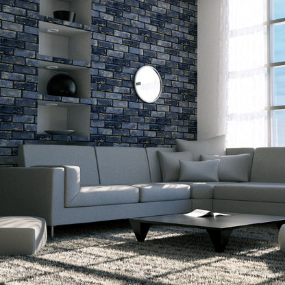 Arthouse  Metallic Brick Wallpaper