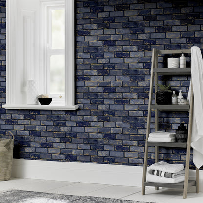 Arthouse  Metallic Brick Wallpaper