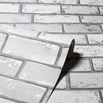 Arthouse  Metallic Brick Wallpaper