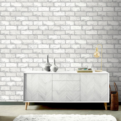 Arthouse  Metallic Brick Wallpaper