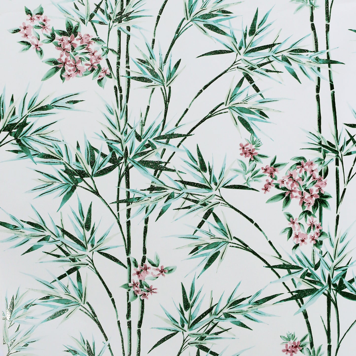 Arthouse Bamboo & Blossom White Wallpaper