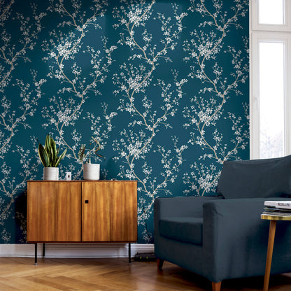 Arthouse Oriental Trail Teal Wallpaper