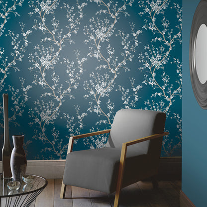 Arthouse Oriental Trail Teal Wallpaper