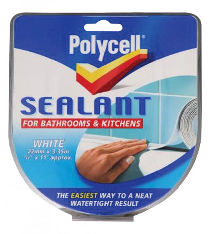 Polycell Sealant Strip Bathroom & Kitchen - White