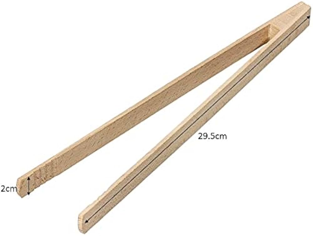 Chef Aid Beech Toast Tongs