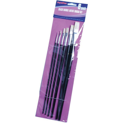 SupaDec Black Handle Artist Brush Set