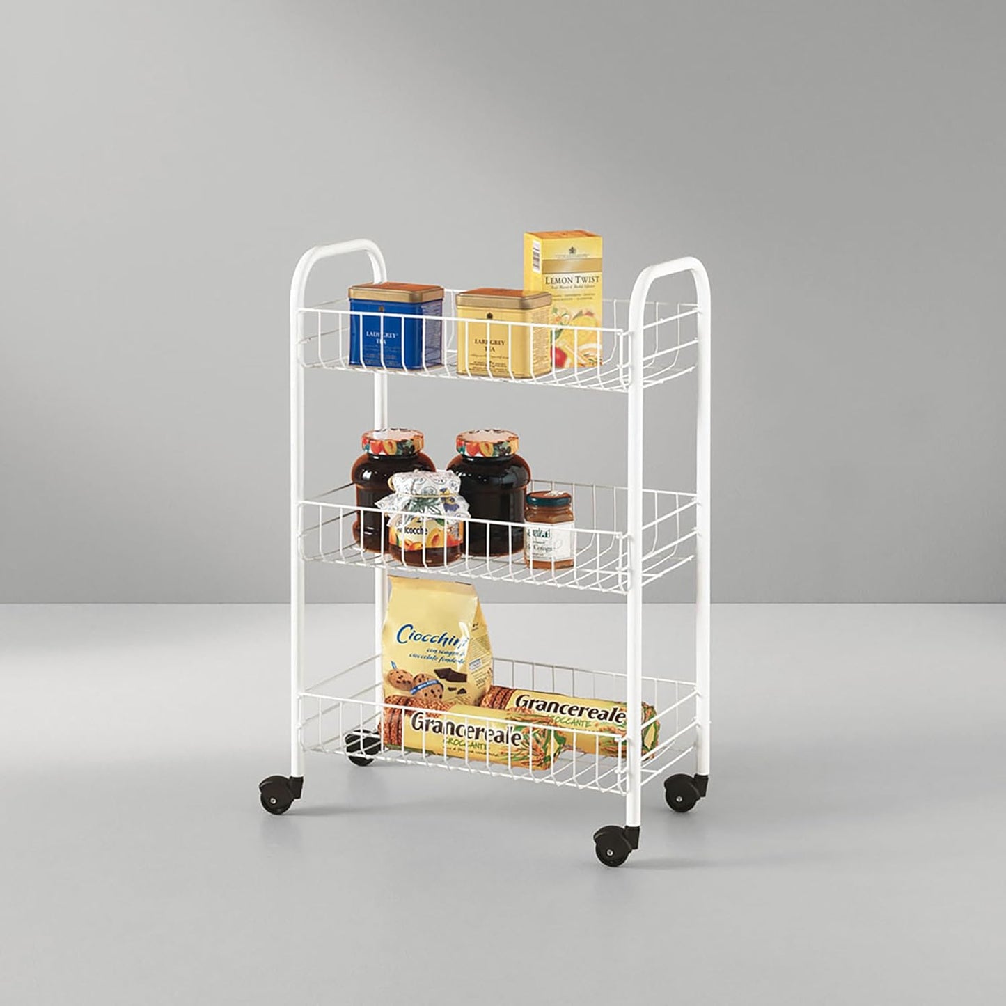 Metaltex 3 Tier Sprinter Trolley White