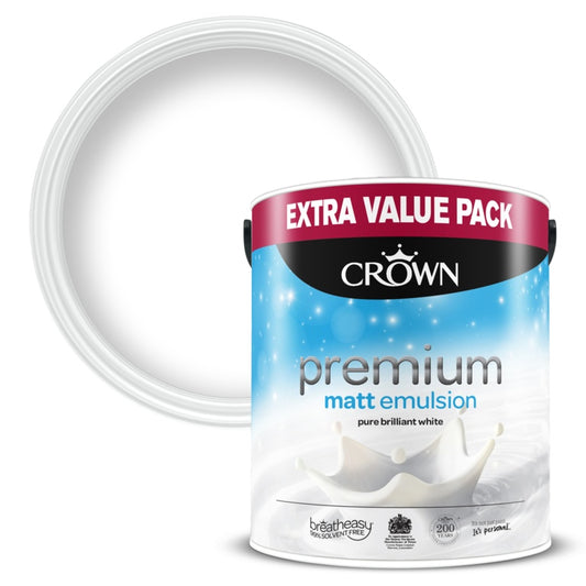 Crown Matt Emulsion 3L Pure Brilliant White