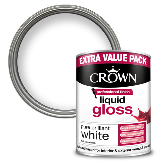 Crown Liquid Gloss 1.25L Pure Brilliant White