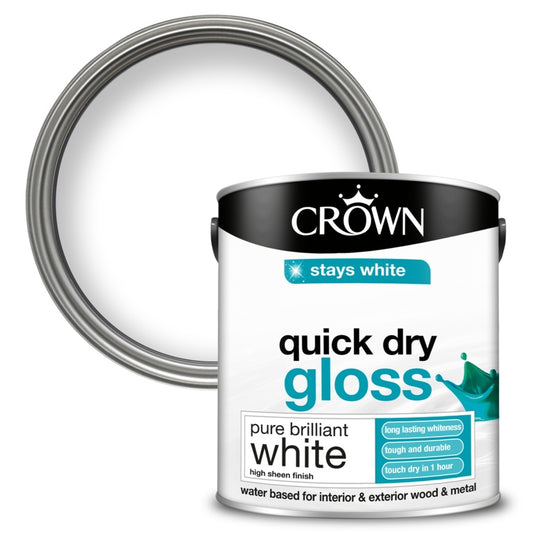 Crown Quick Dry Gloss 2.5L Pure Brilliant White