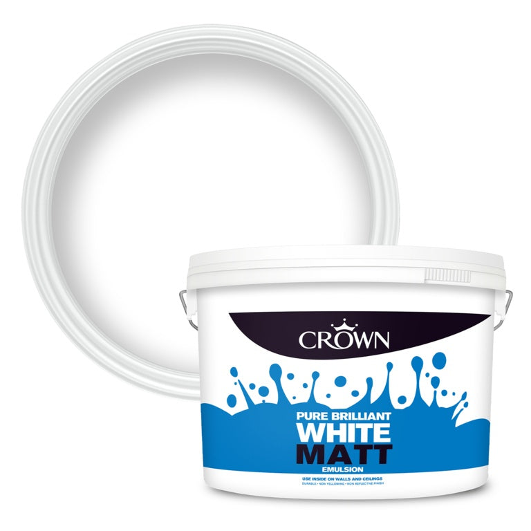 Crown Matt Emulsión 10L Blanco Puro Brillante