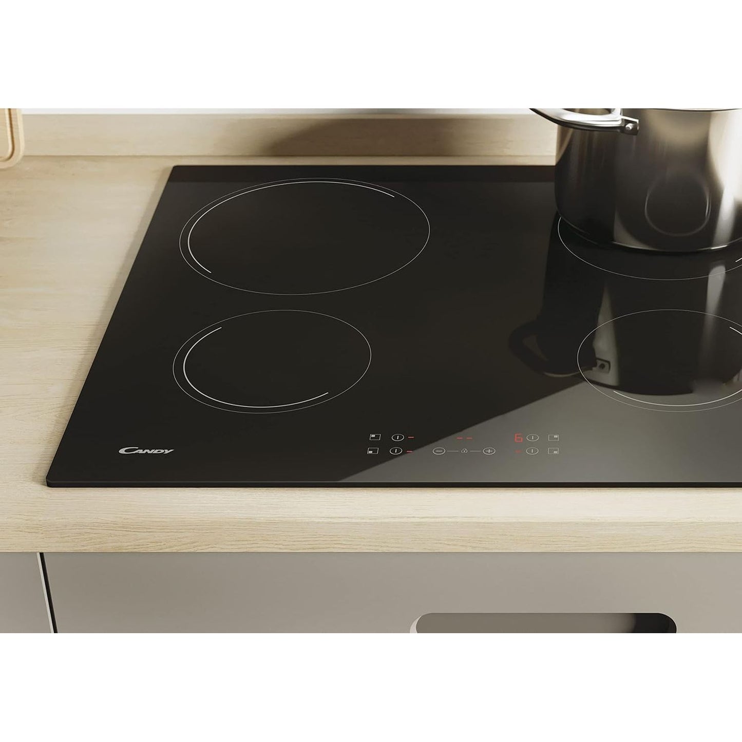 Candy 60cm 4 Zone Ceramic Hob, Touch Control