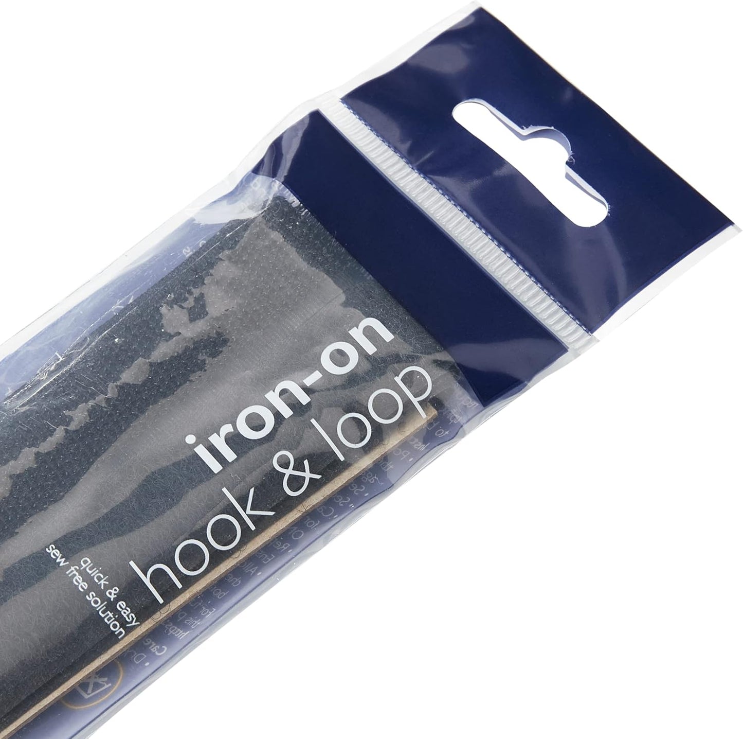 Korbond Hook & Loop Iron On Black 2cm x 50cm