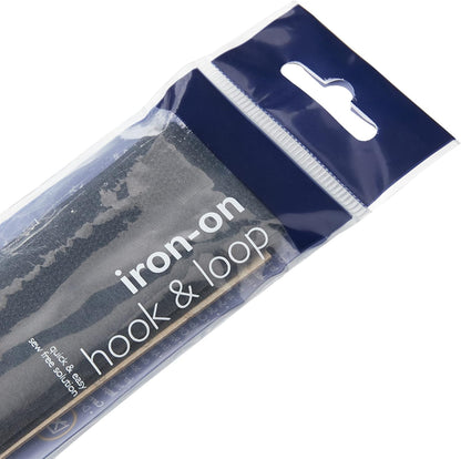 Korbond Hook & Loop Iron On Black 2cm x 50cm