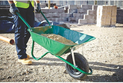 Walsall Wheelbarrow Easi-Load Galvanised Pneumatic Barrow 85L