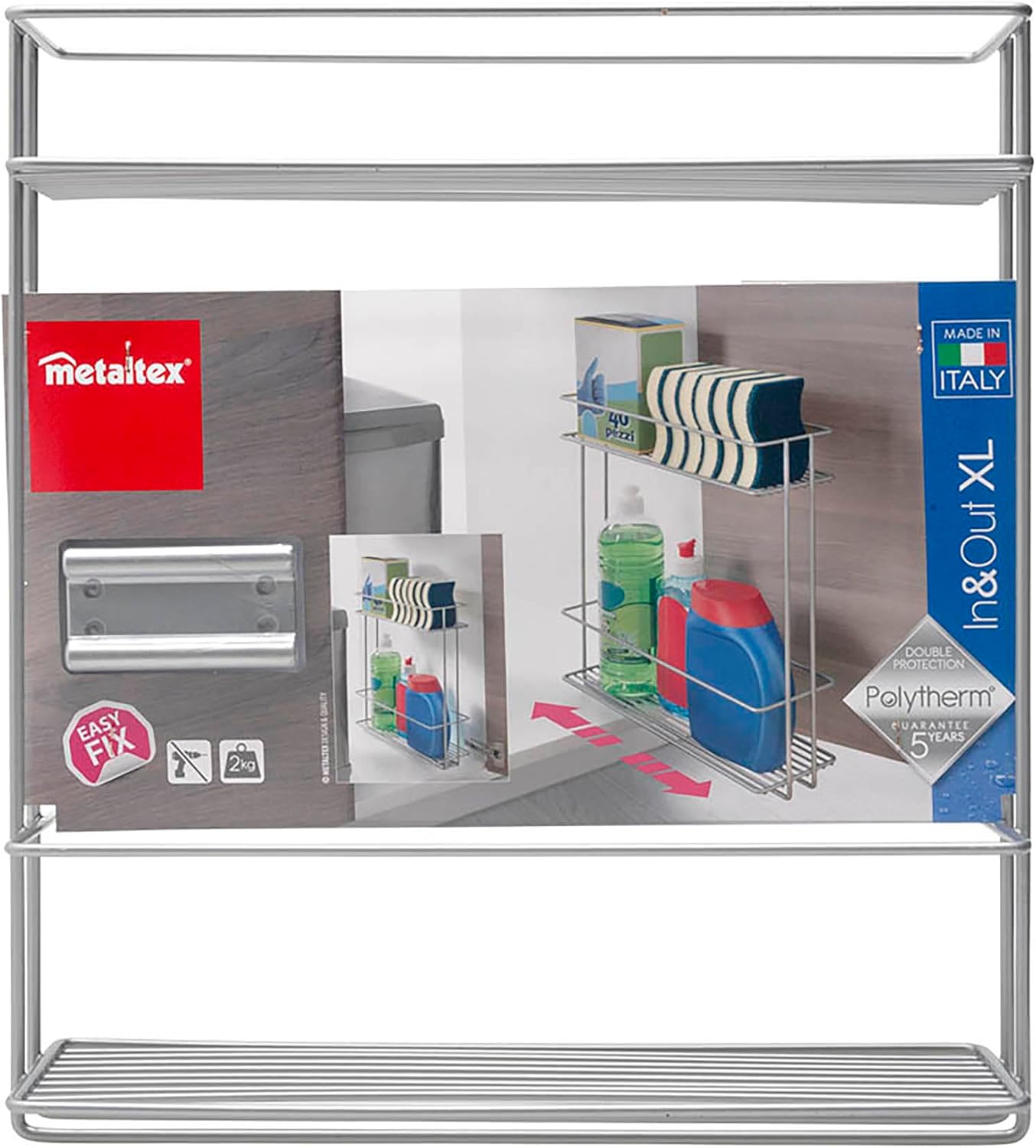 Metaltex 2 Tier Space Saver Sliding Rack XL