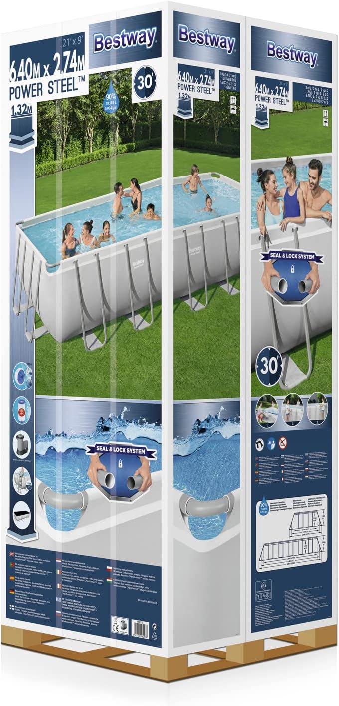 Bestway Power Steel Pool Set 6.4m (21ft) x 2.7m (9ft)
