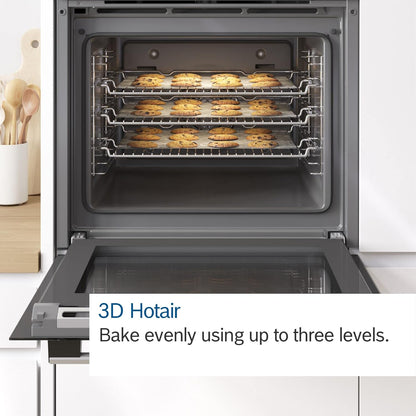 Bosch Series 2 Single Electric Oven + 60cm 4 Burner Gas Hob Bundle