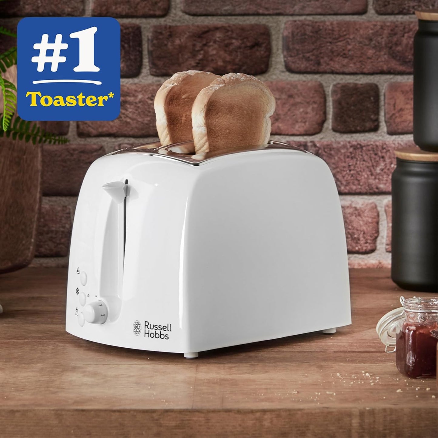 Russell Hobbs Textures Toaster White