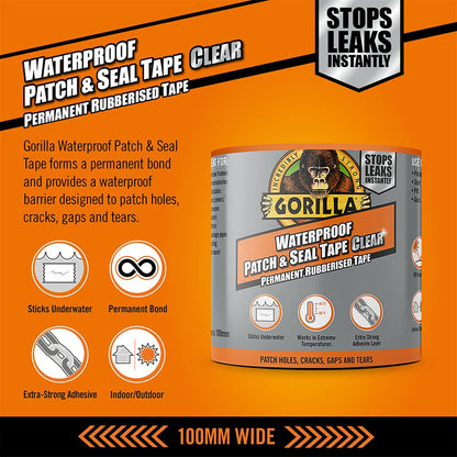 Gorilla Waterproof Patch & Seal Clear Tape 2.4m