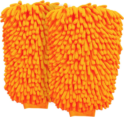 Nova Orange Chenile Noodle Wash Mitt