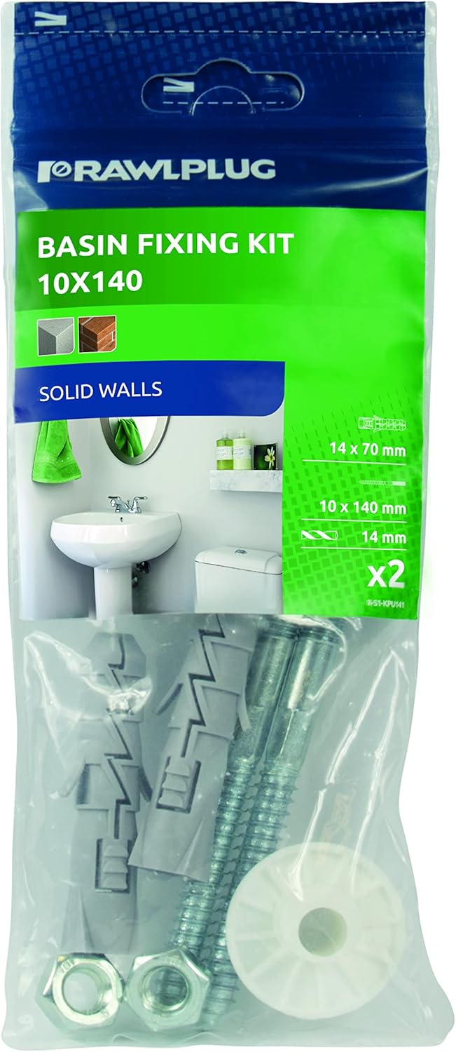 Rawlplug Basin Fixing Kit 10  x  140mm