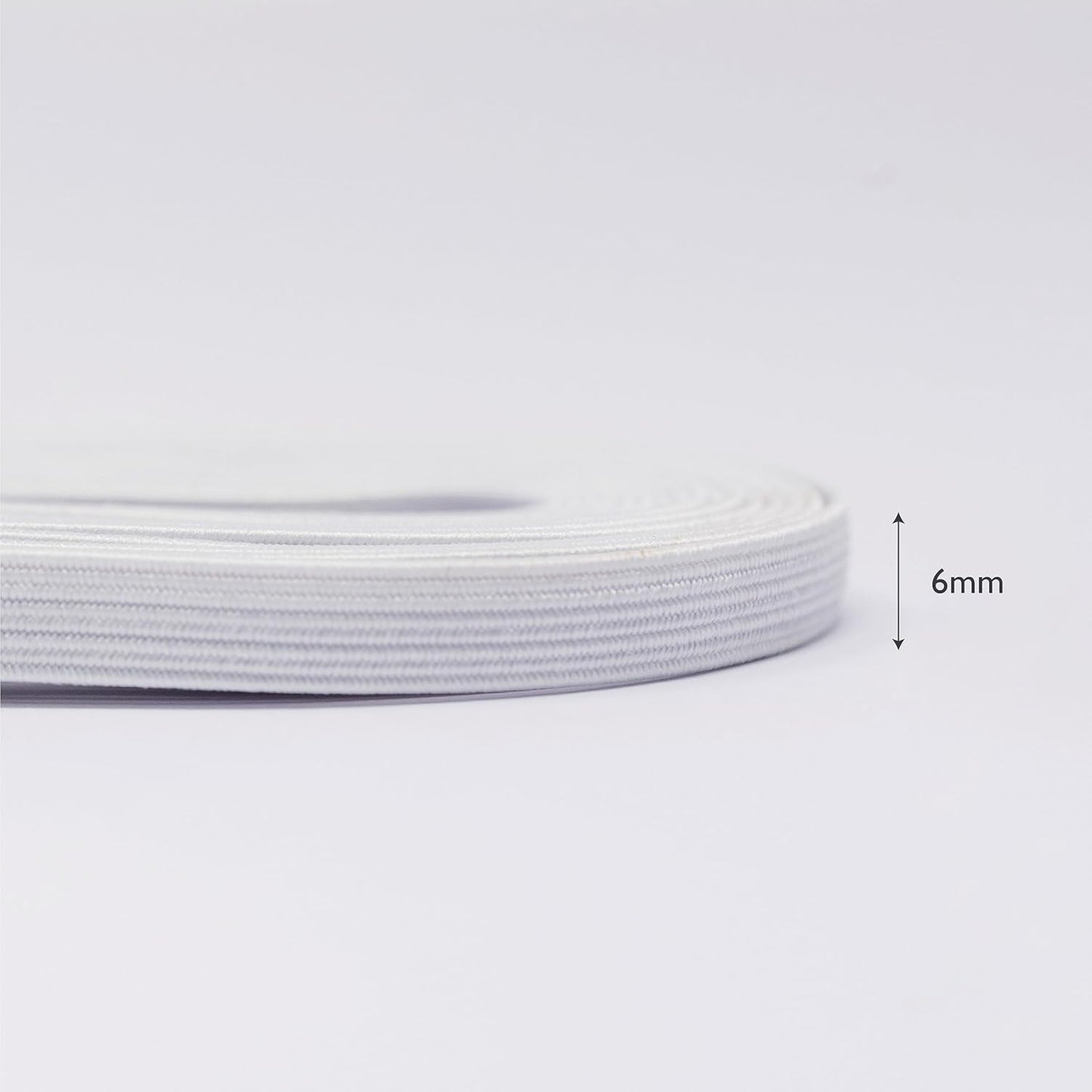 Korbond Elastic – White 6mm x 3m