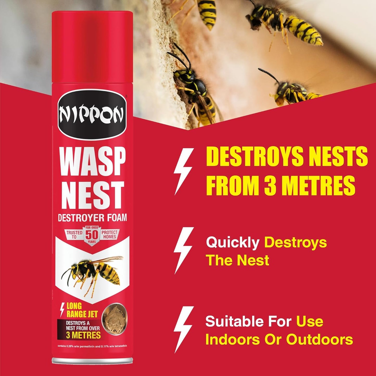 Nippon Wasp Nest Destroyer Foam