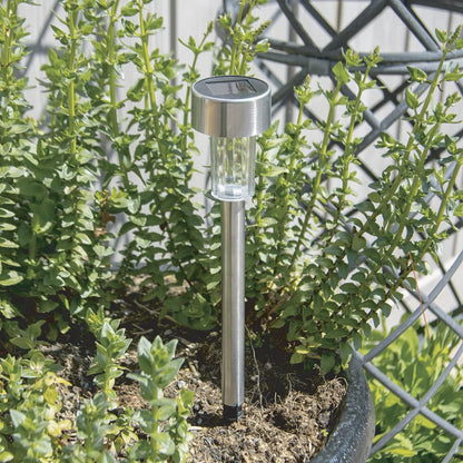 GardenKraft Stainless Steel Bollard Solar Light