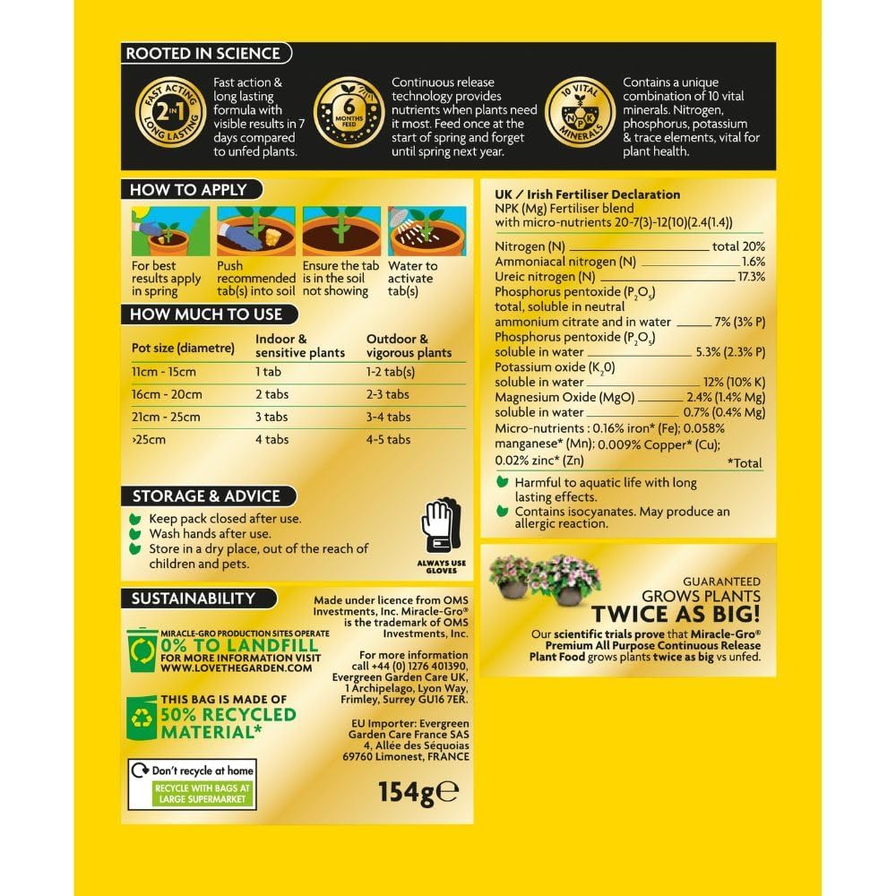 Miracle-Gro® All Purpose Continuous Release Plant Food Tablets