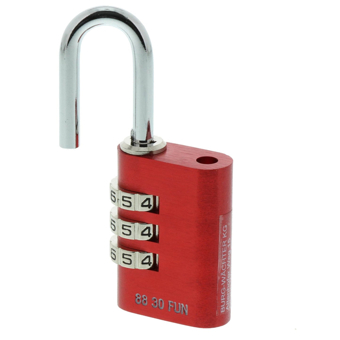 Burgwachter 3 Dial Aluminium Combination Padlock 20mm