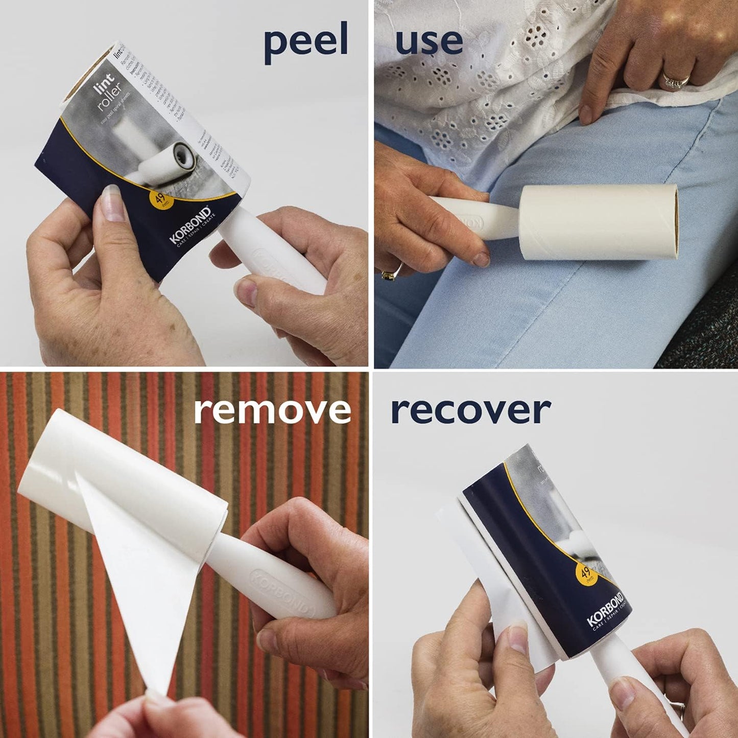 Korbond Lint Roller Refills 2 x 3m