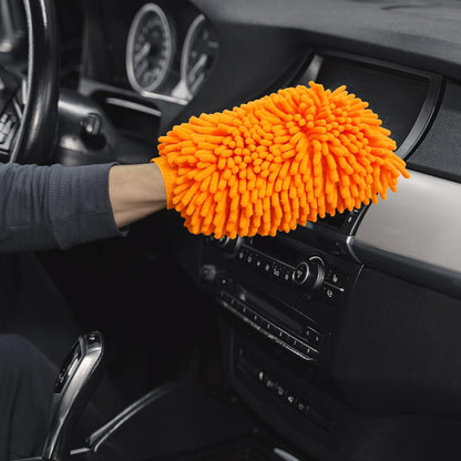 Nova Orange Chenile Noodle Wash Mitt