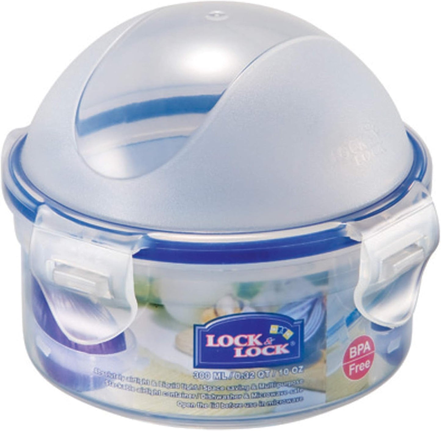 Lock & Lock Food Storage Container - Onion Dome - Round with Domed Lid 300ml (114 x 93mm)