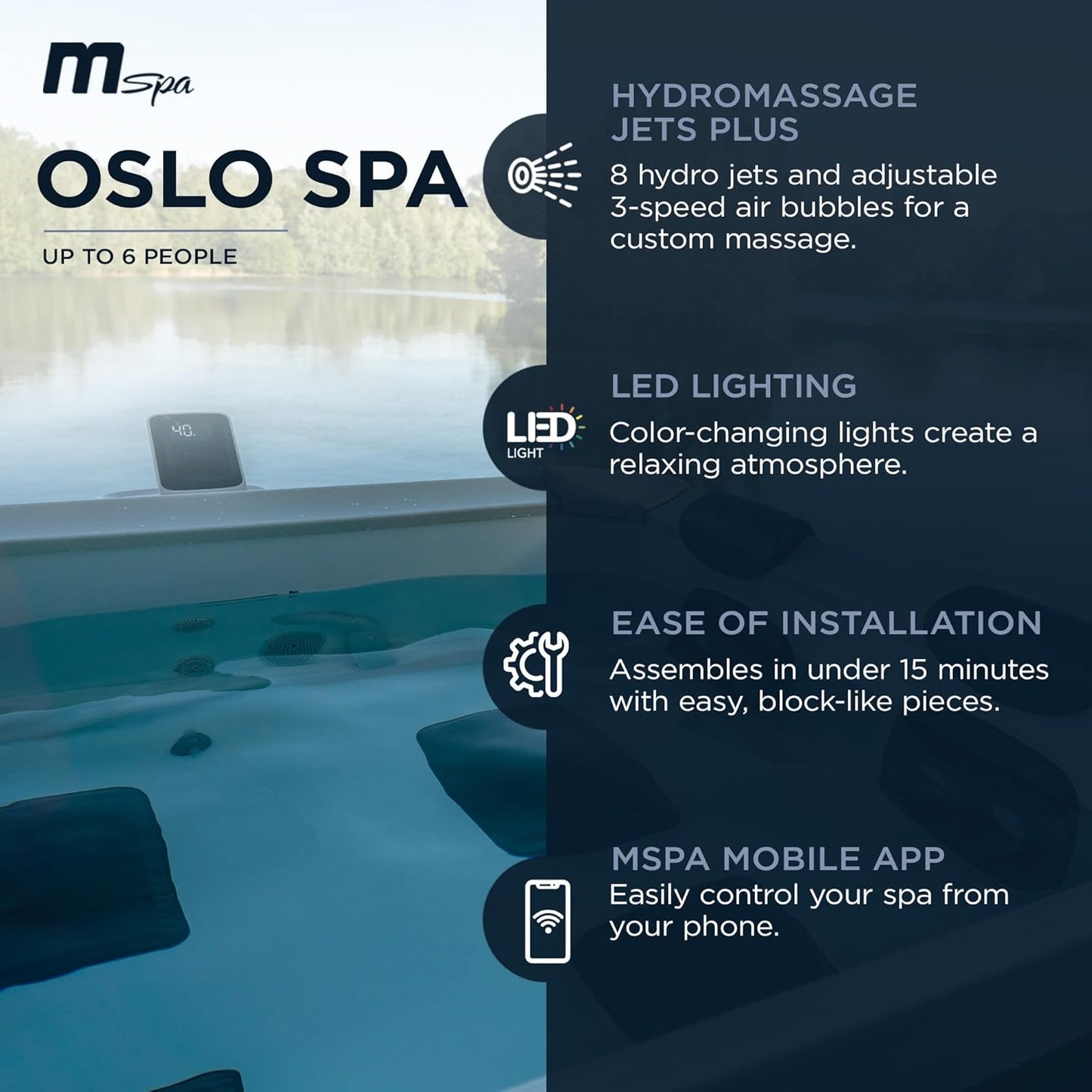 MSpa Oslo 4-6 Person Hot Tub