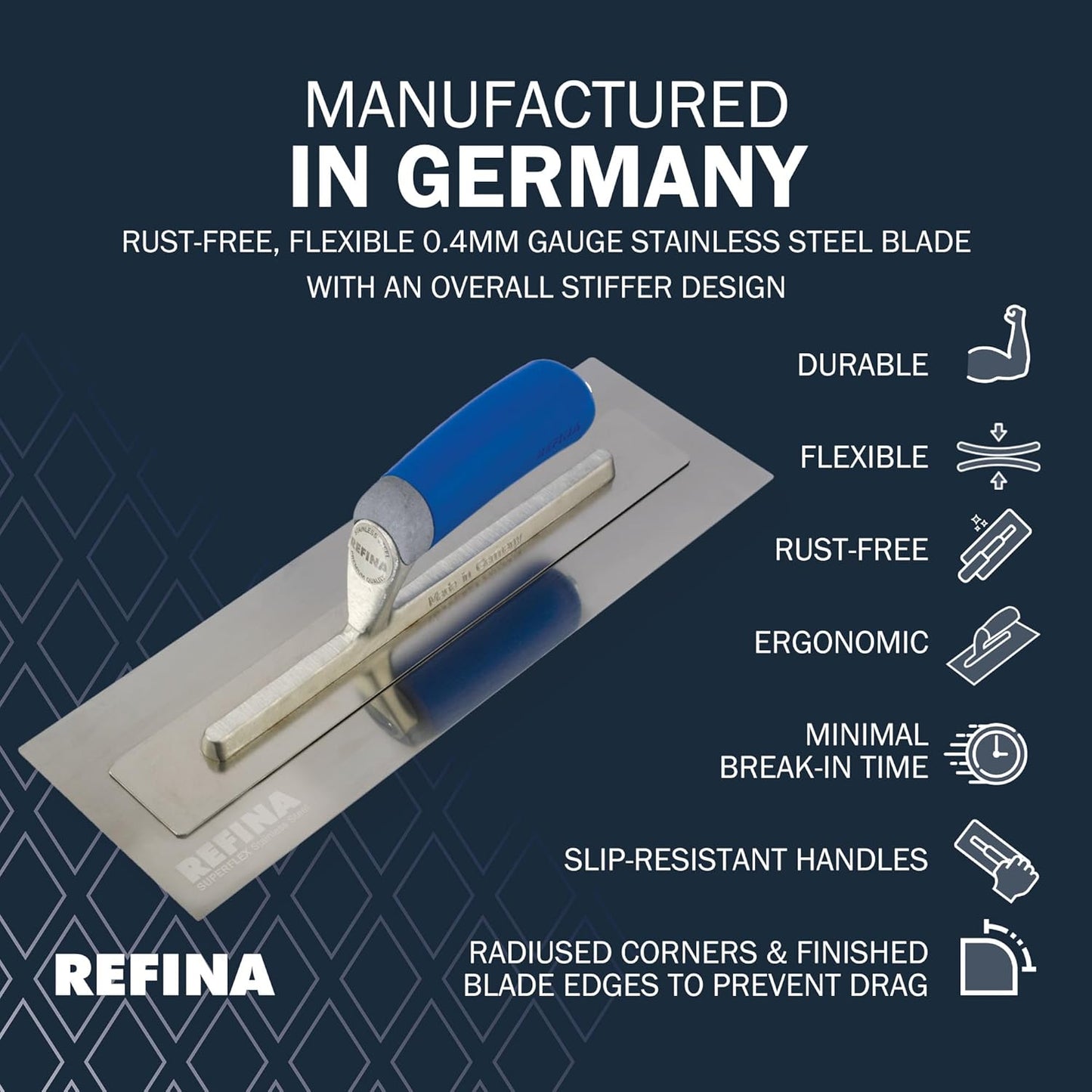 Refina Superflex Stainless Steel Trowel