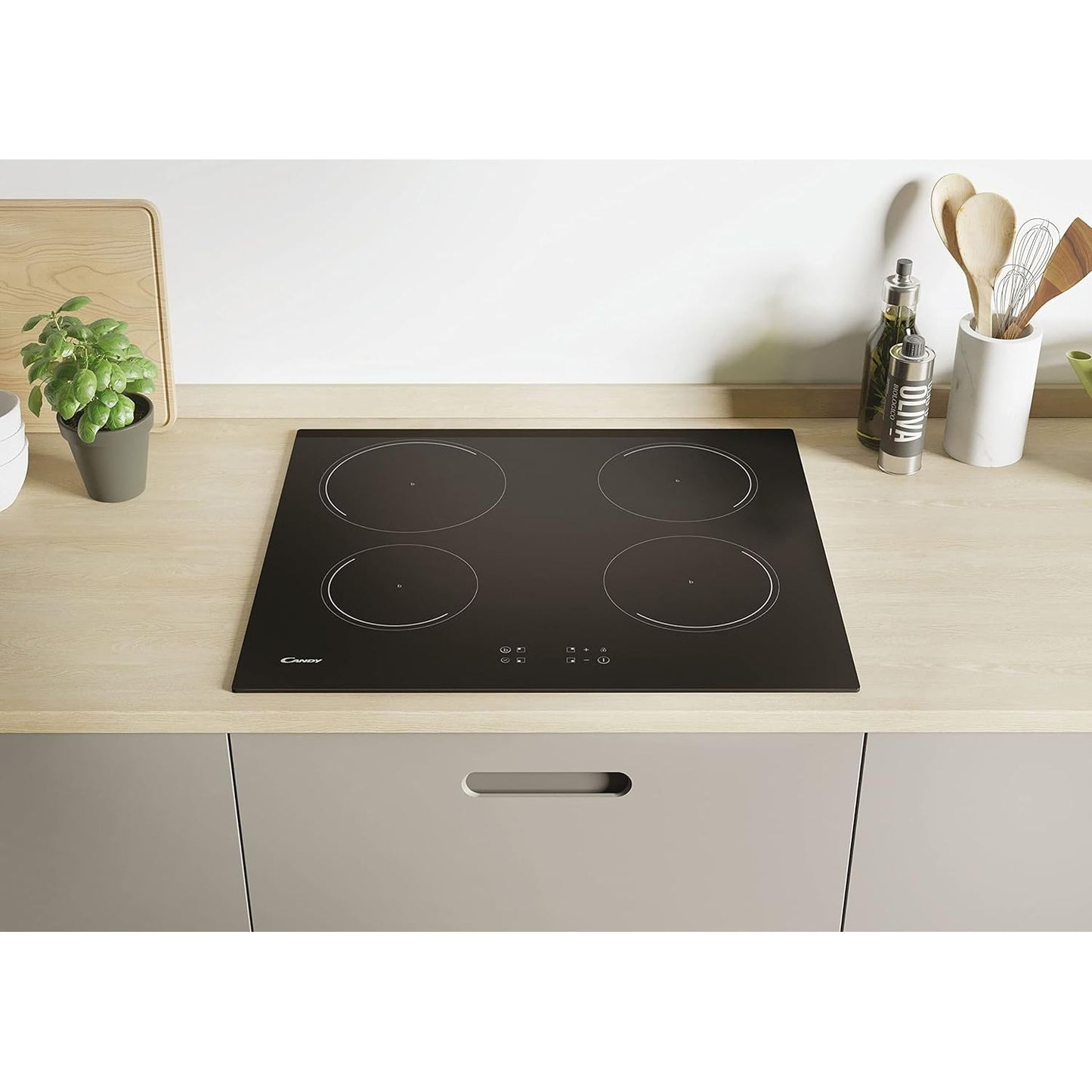 Candy 60cm 4 Zone Induction Hob, Touch Control