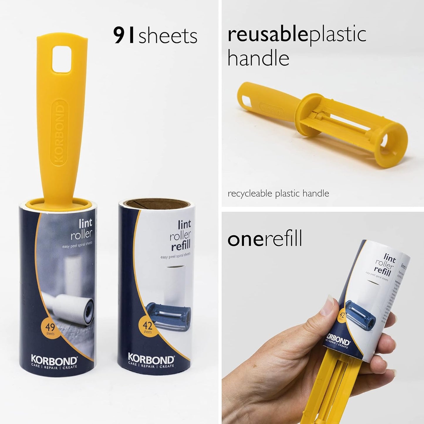 Korbond Lint Roller 49 Sheets